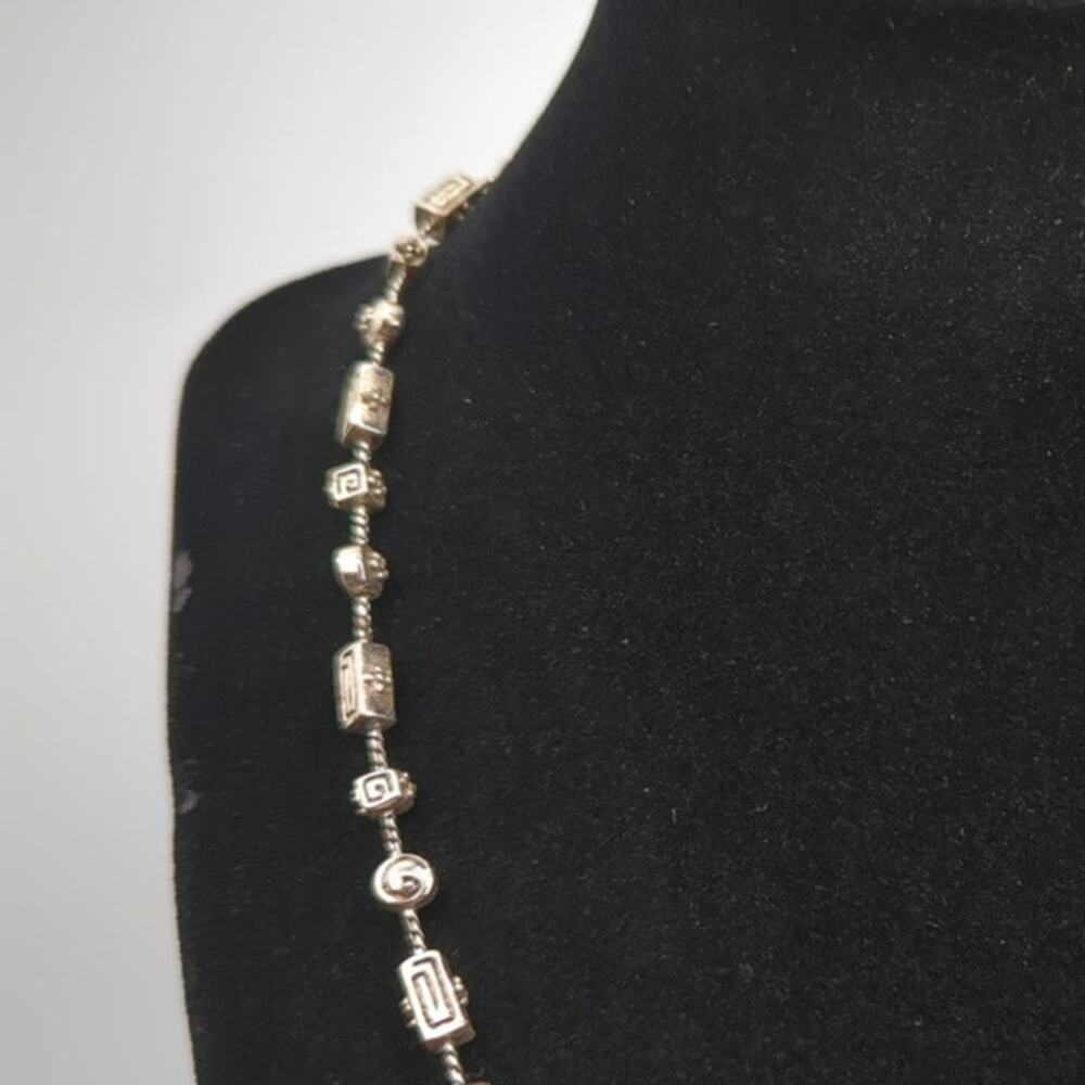 Vintage Fashion Necklace Napier goldtone Geometric station style